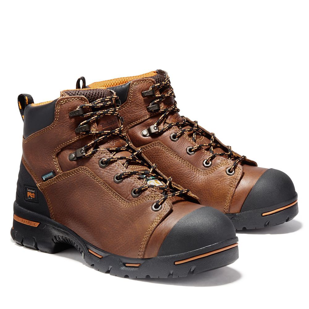 Bocanci De Muncă Timberland Barbati Maro/Negrii - Pro® Endurance 6\" Steel Toe - Romania - YSMAPL391